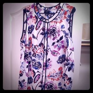Liz Claiborne 1x tank multi color floral